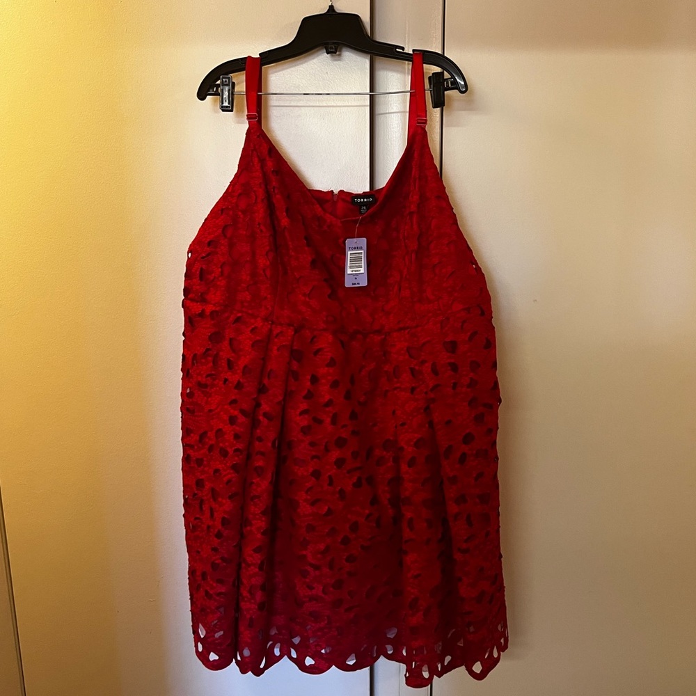 COPY - Laser Cut Dress with Tulle by Torrid